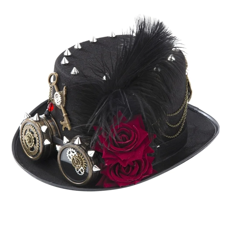 Cappello D-Bobby a tesa stretta Paglia con fascia ricamata rose des